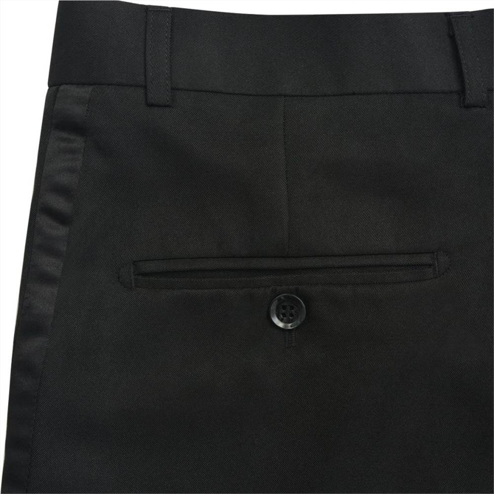 Men’s Two Piece White Tie Dress Suit Black Size 48