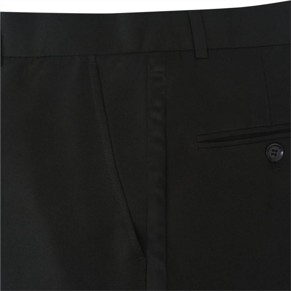 Men’s Two Piece White Tie Dress Suit Black Size 48