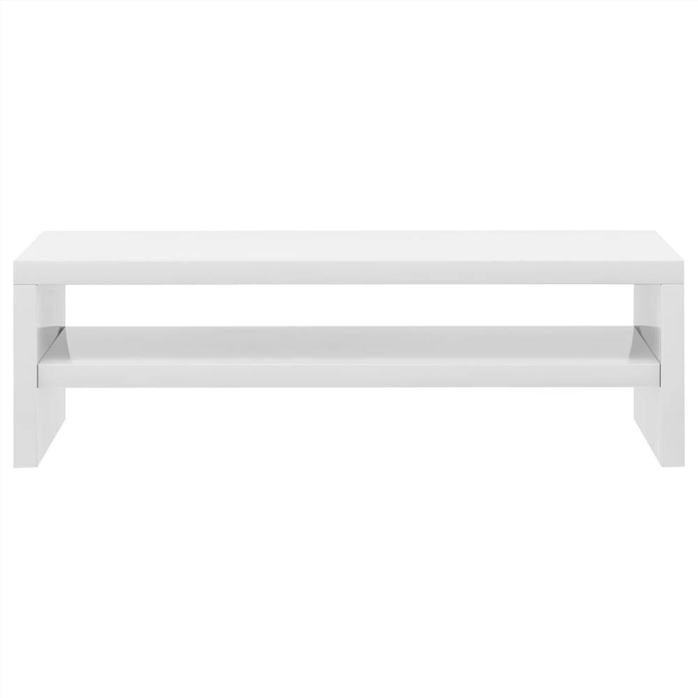 Monitor Stand High Gloss White 42x24x13 cm Chipboard