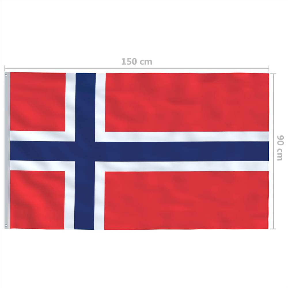 Norway Flag and Pole Aluminium 6,2 m
