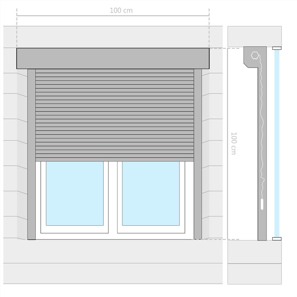 Roller Shutter Aluminium 100x100 cm Anthracite