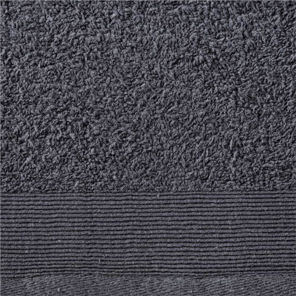 Sauna Towel Set 2 pcs Cotton 450 gsm 80x200 cm Anthracite