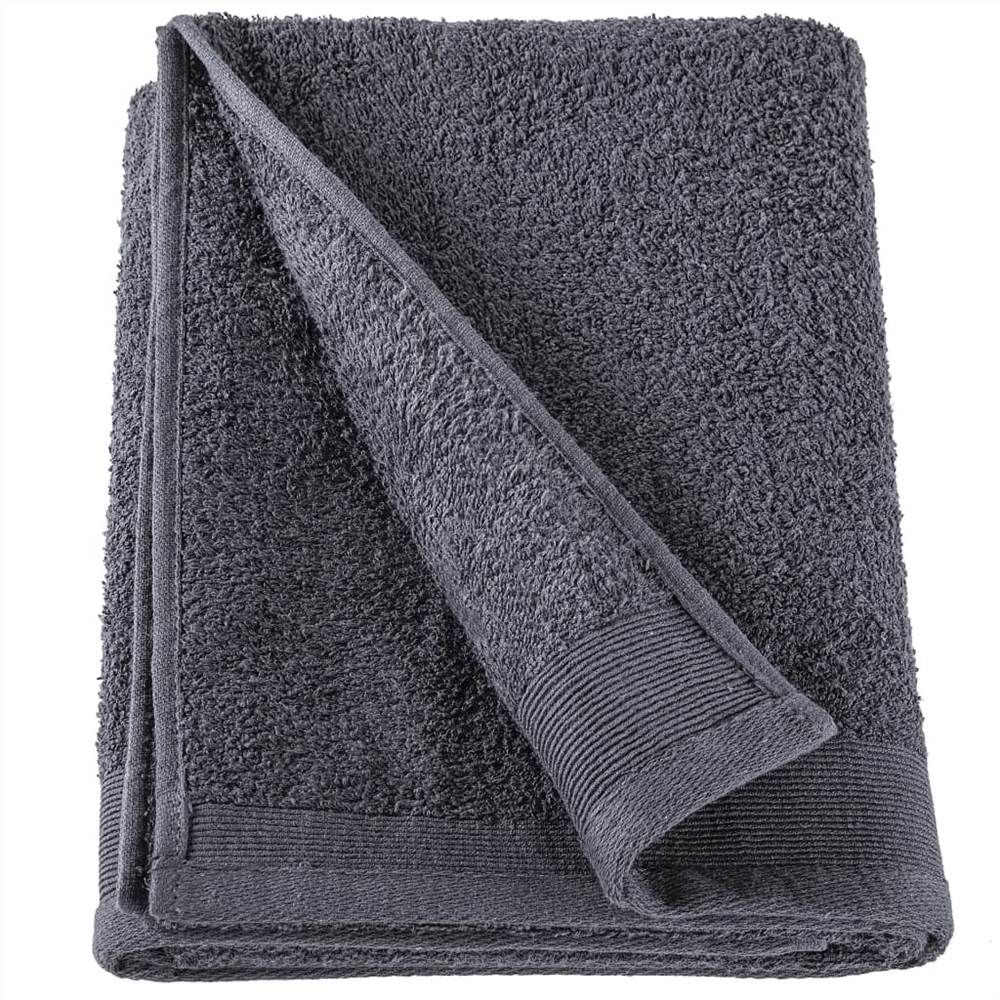 Sauna Towel Set 2 pcs Cotton 450 gsm 80x200 cm Anthracite