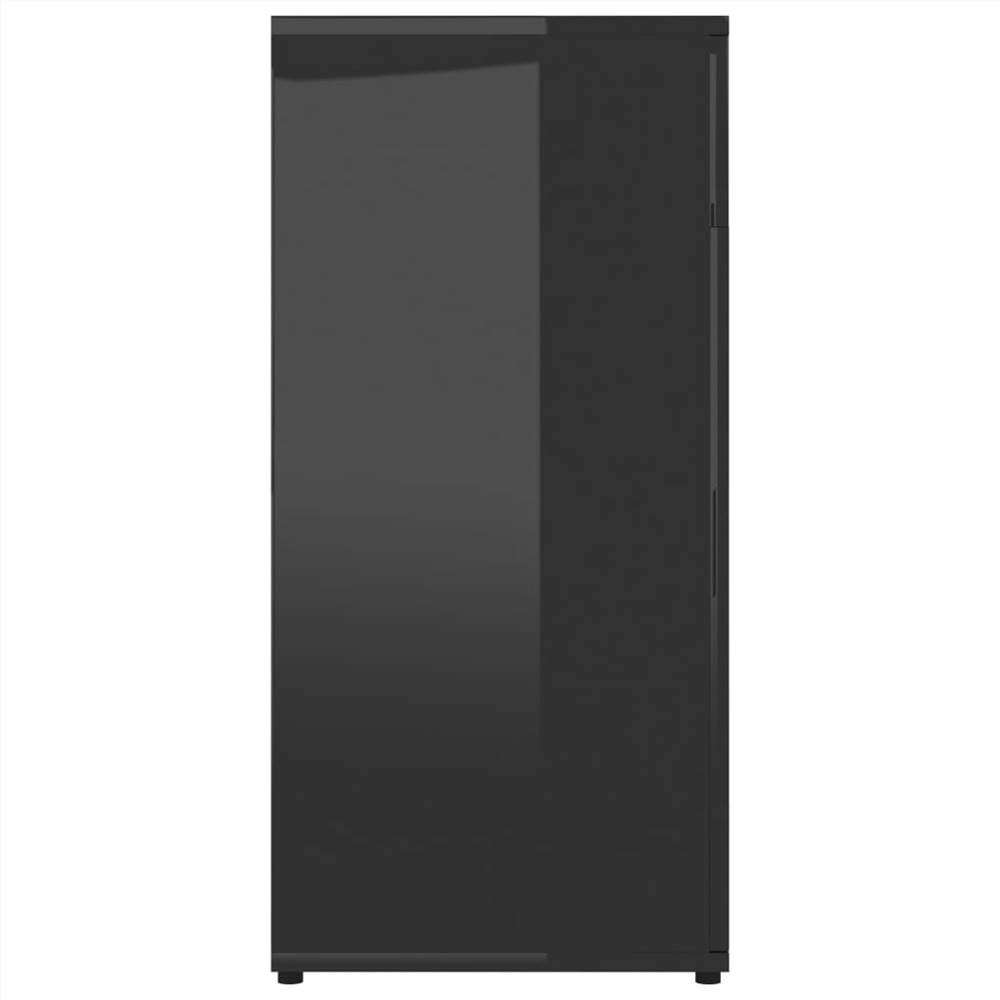Sideboard High Gloss Black 80x36x75 cm Chipboard