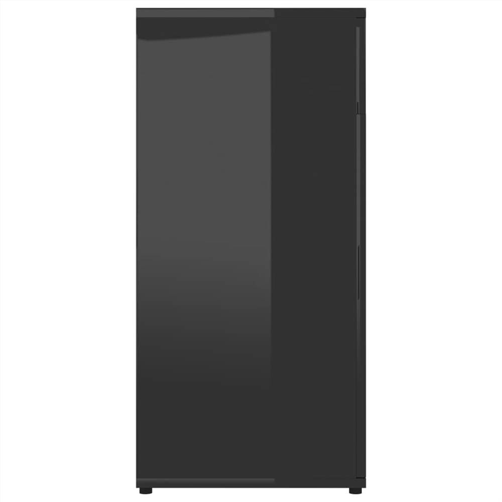 Sideboard High Gloss Black 80x36x75 cm Chipboard