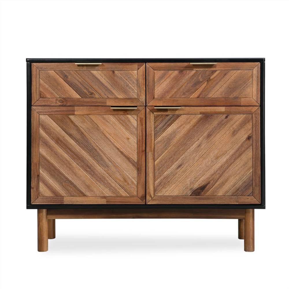 Sideboard Solid Acacia Wood 90x33.5x75 cm
