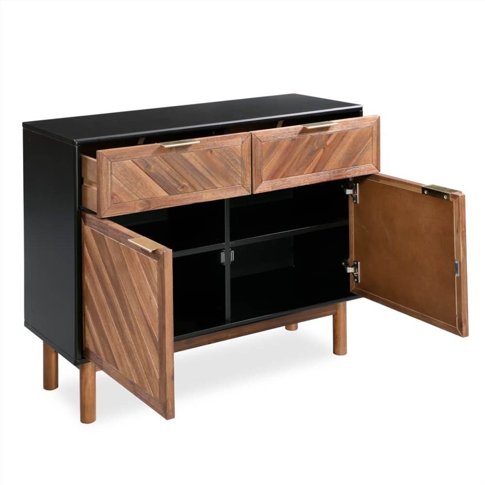 Sideboard Solid Acacia Wood 90x33.5x75 cm
