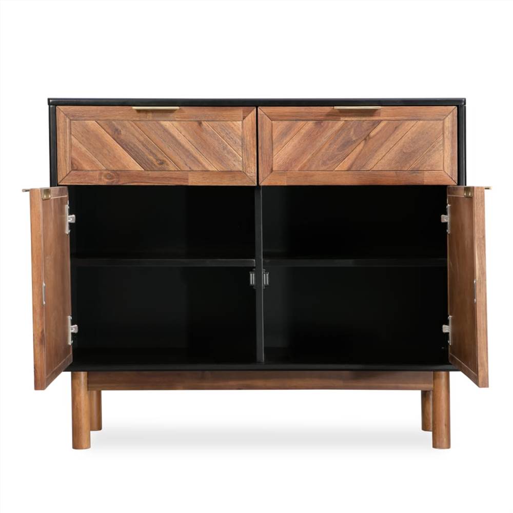 Sideboard Solid Acacia Wood 90x33.5x75 cm
