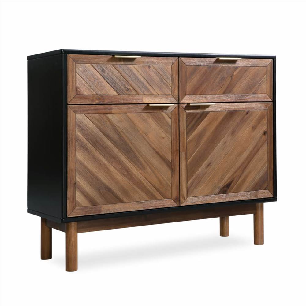 Sideboard Solid Acacia Wood 90x33.5x75 cm