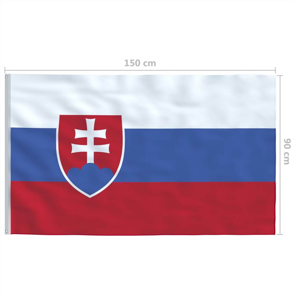 Slovakia Flag and Pole Aluminium 6 m