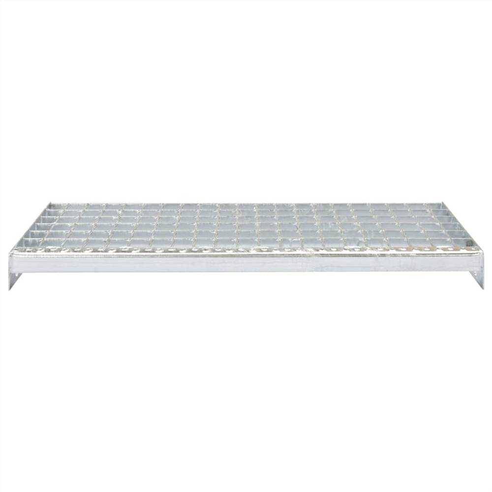 Stair Treads 4 pcs Forge-welded Galvanised Steel 1000x240 mm