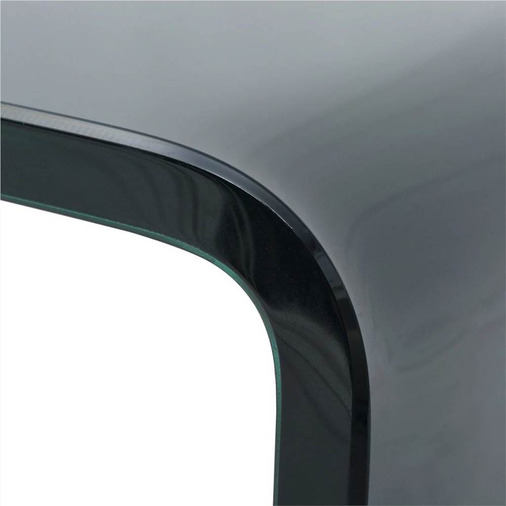 TV Stand/Monitor Riser Glass Black 90x30x13 cm