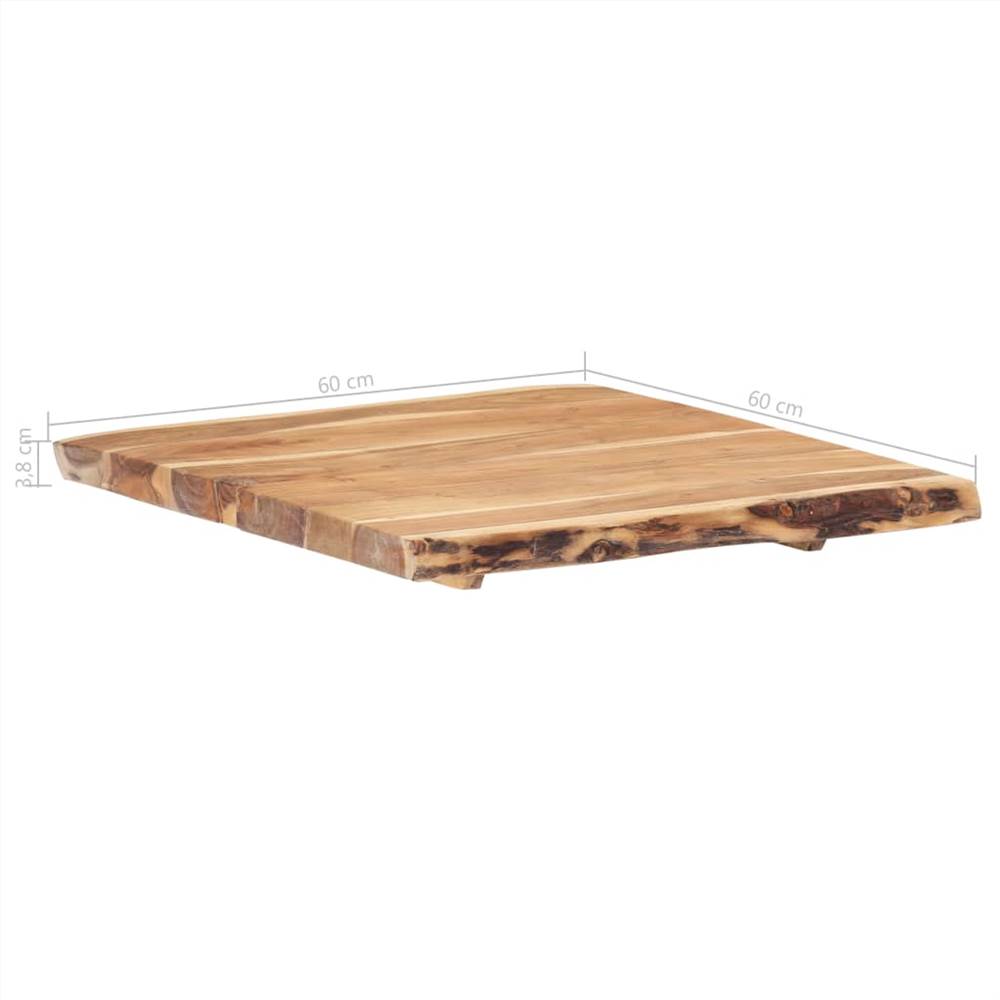 Table Top Solid Acacia Wood 60x60x3.8 cm