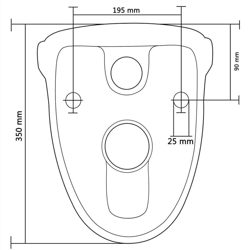 Wall-Hung Toilet with Soft-Close Seat Ceramic Dark Brown