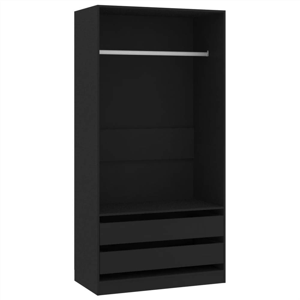 Wardrobe Black 100x50x200 cm Chipboard