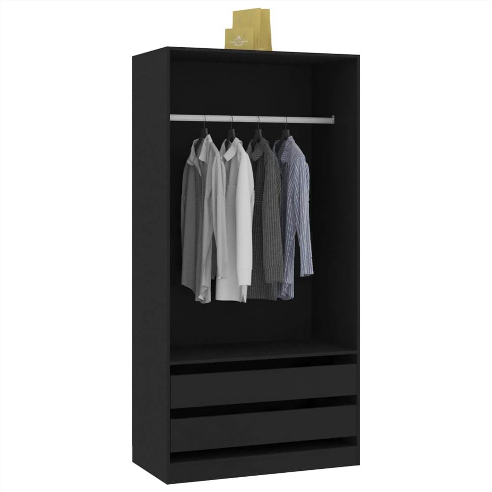 Wardrobe Black 100x50x200 cm Chipboard