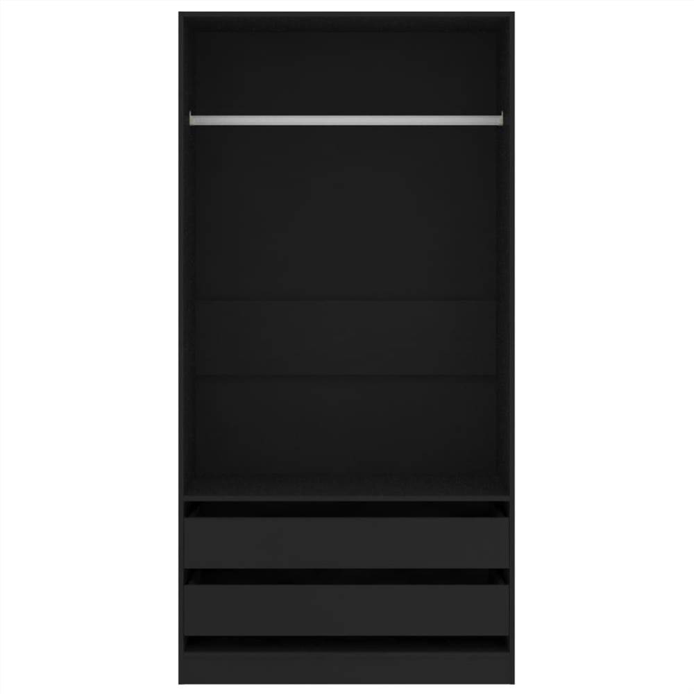 Wardrobe Black 100x50x200 cm Chipboard