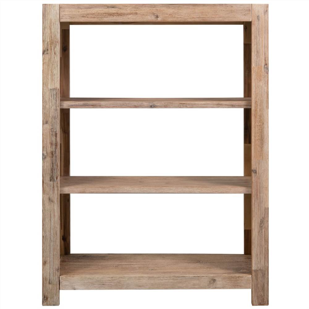3-Tier Bookcase 80x30x110 cm Solid Acacia Wood