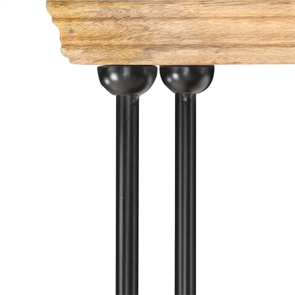 4-Tier Bookshelf 120x35x180 cm Solid Mango Wood and Steel