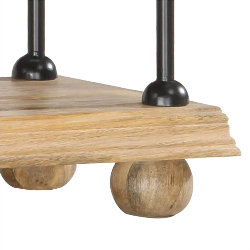 4-Tier Bookshelf 120x35x180 cm Solid Mango Wood and Steel