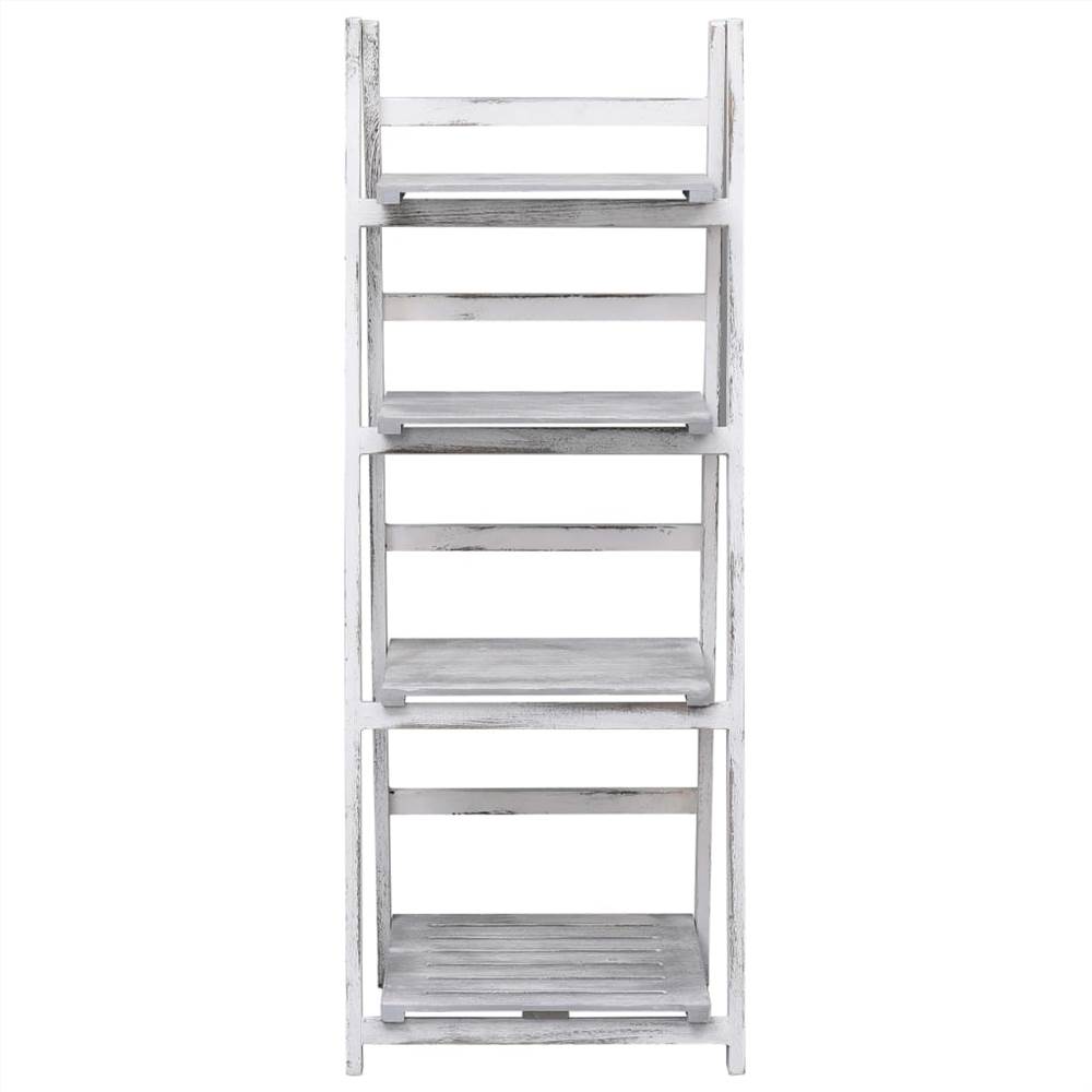 4-Tier Plant Stand Grey 43x33x113 cm Wood