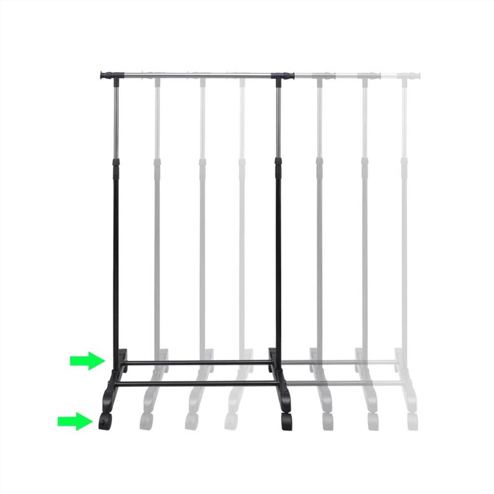 Adjustable Clothes Racks 2 pcs 1 Hanging Rail