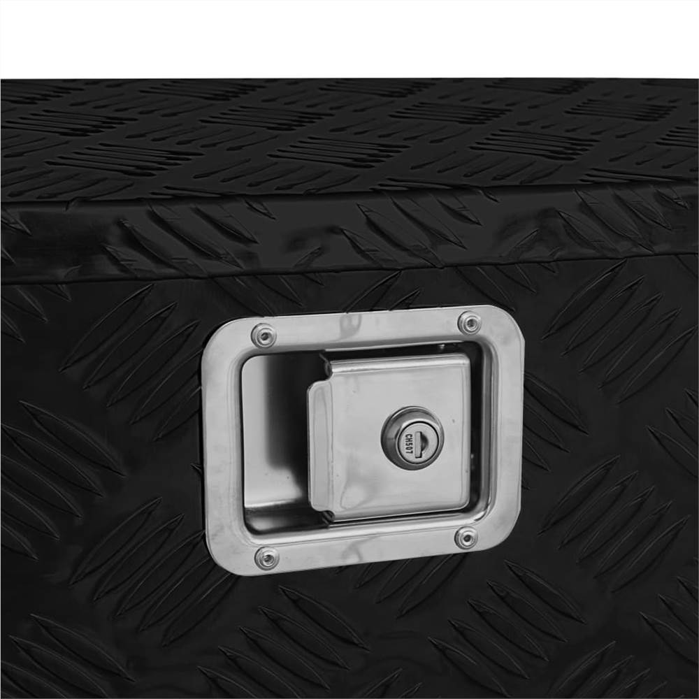 Aluminium Box 70x24x42 cm Trapezoid Black