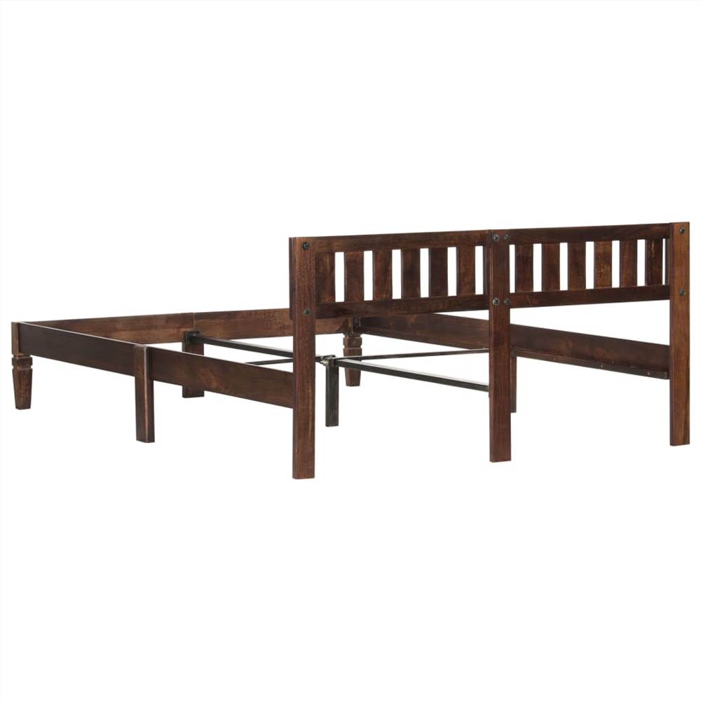 Bed Frame Solid Mango Wood 140 cm