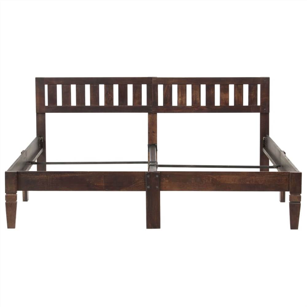 Bed Frame Solid Mango Wood 160 Cm