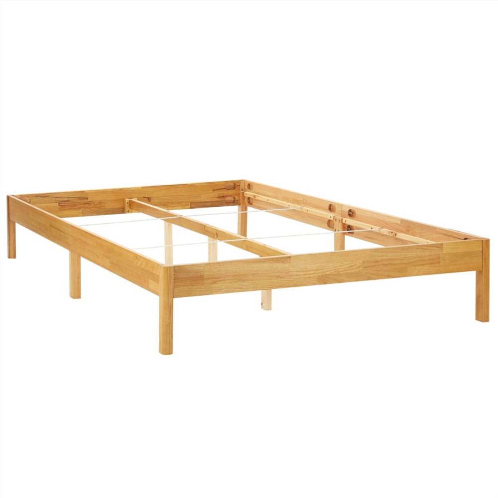 Bed Frame Solid Oak Wood 160x200 cm