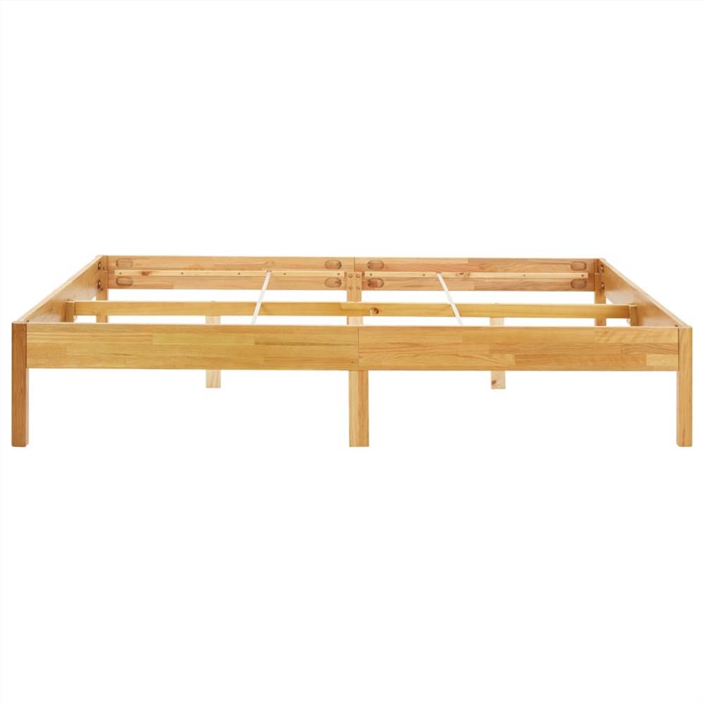 Bed Frame Solid Oak Wood 160x200 cm