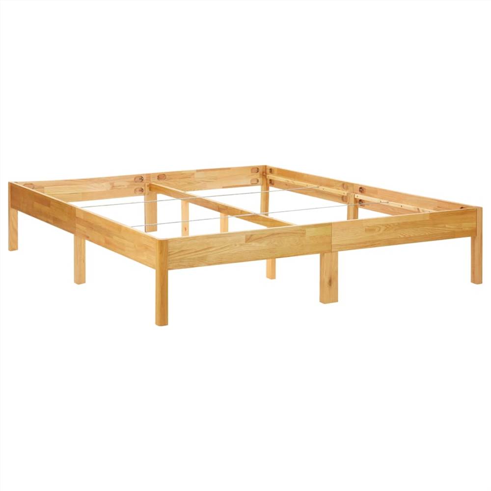 Bed Frame Solid Oak Wood 180x200 cm