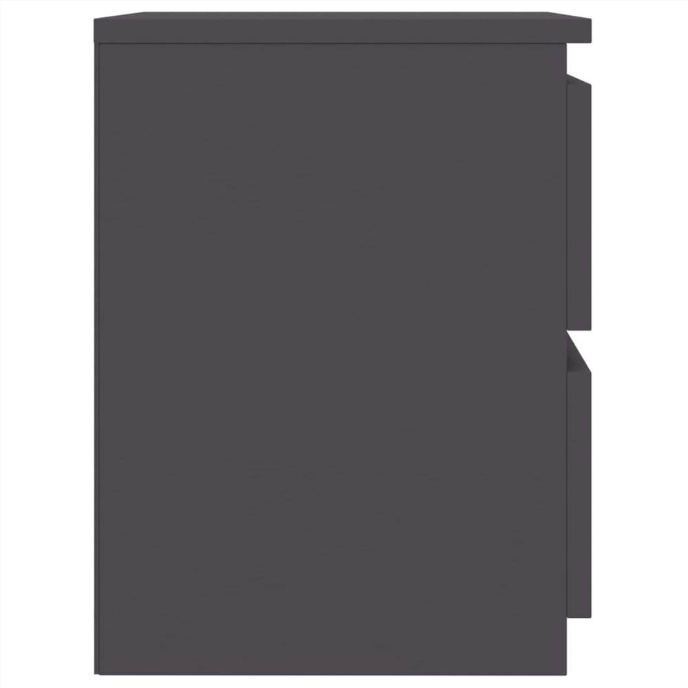 Bedside Cabinets 2 pcs Grey 30x30x40 cm Chipboard