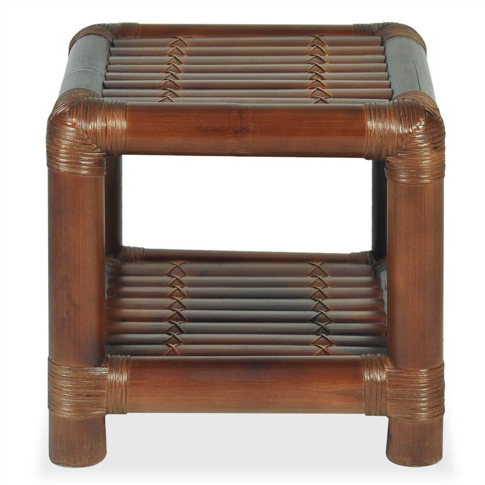 Bedside Table 40x40x40 cm Bamboo Dark Brown