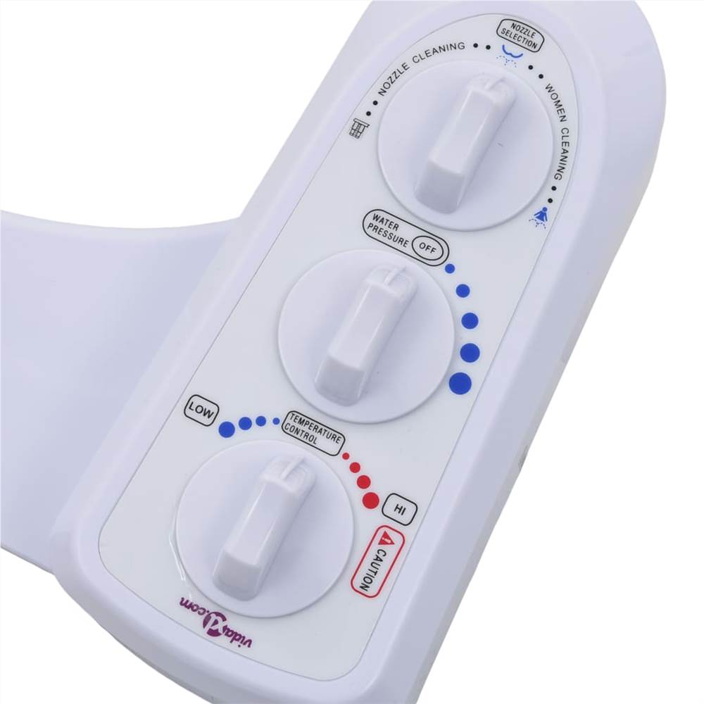 Bidet Toilet Seat Attachment Hot Cold Water Dual Nozzles