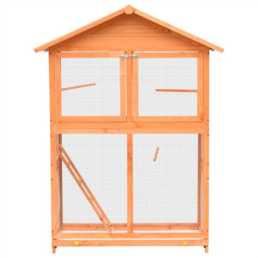Bird Cage Solid Pine & Fir Wood 120x60x168 cm