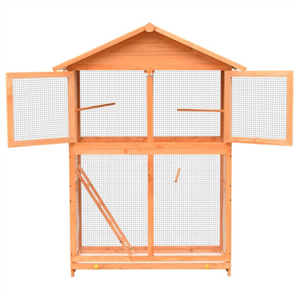 Bird Cage Solid Pine & Fir Wood 120x60x168 cm