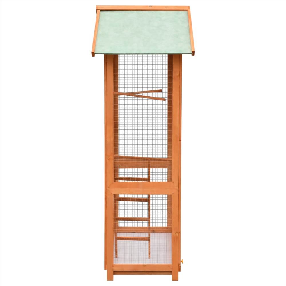 Bird Cage Solid Pine & Fir Wood 120x60x168 cm