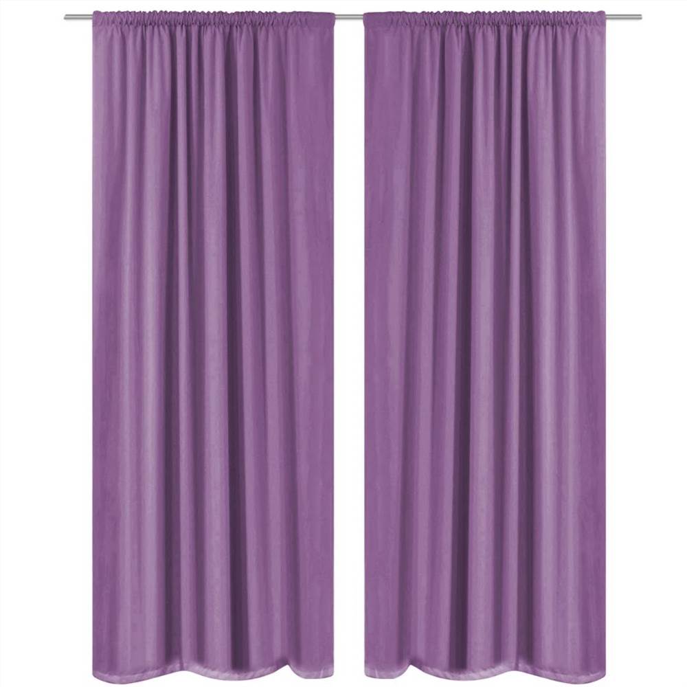 Blackout Curtains 2 pcs Double Layer 140x245 cm Lilac