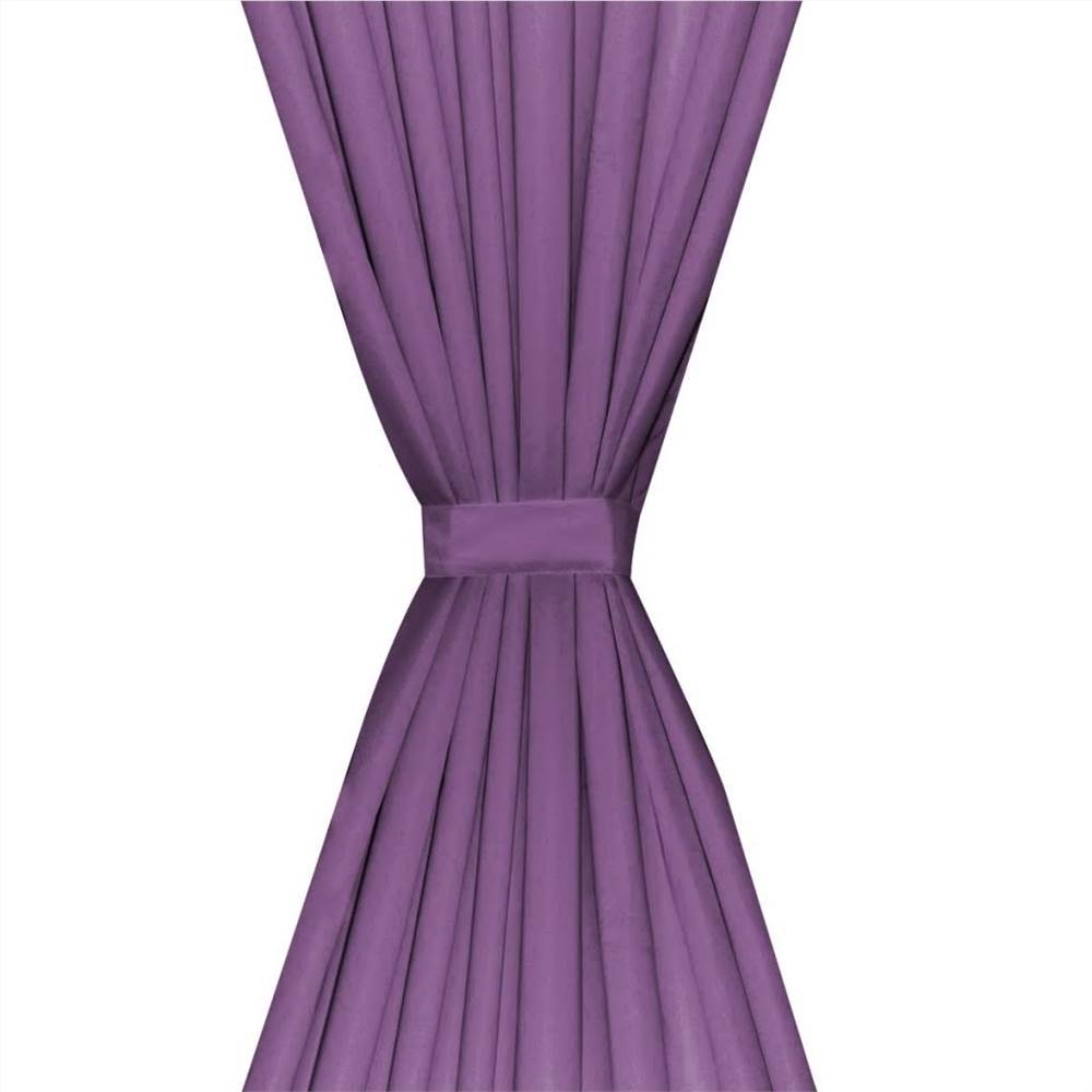 Blackout Curtains 2 pcs Double Layer 140x245 cm Lilac