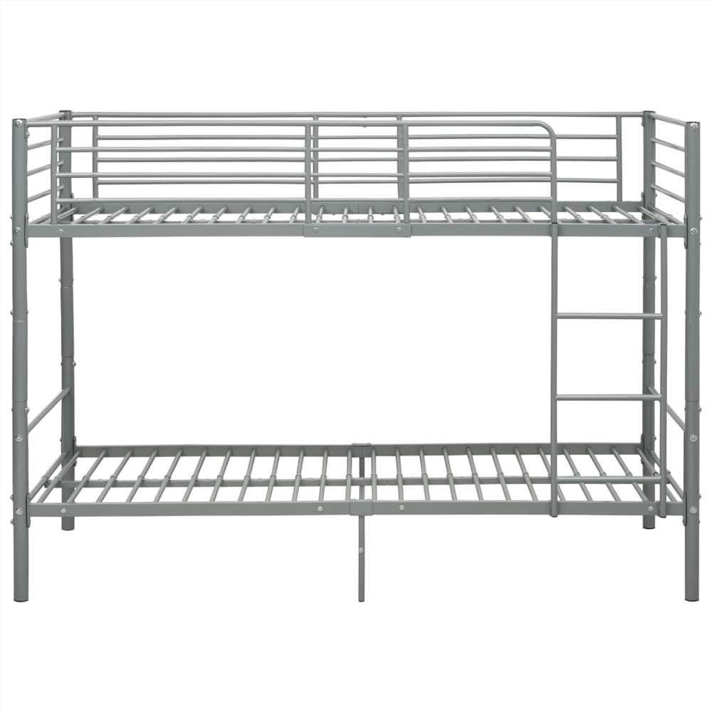 Bunk Bed Grey Metal 90x200 cm