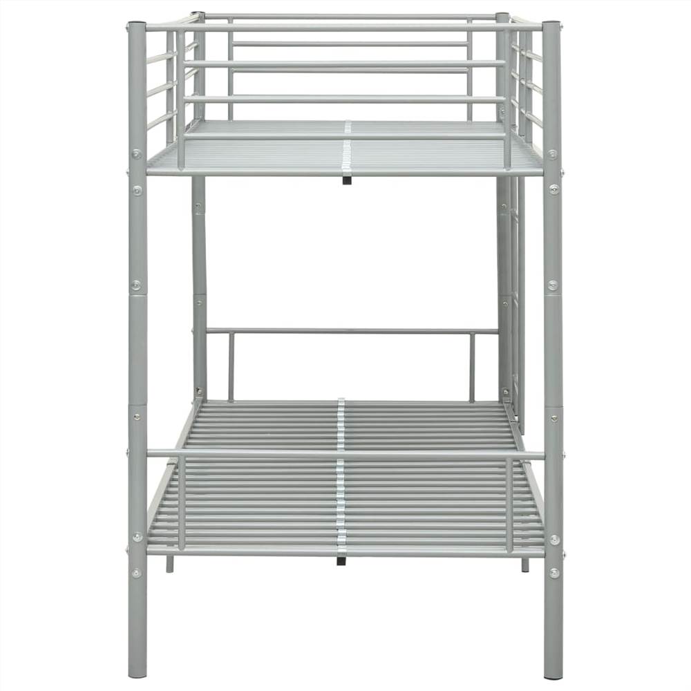 Bunk Bed Grey Metal 90x200 cm