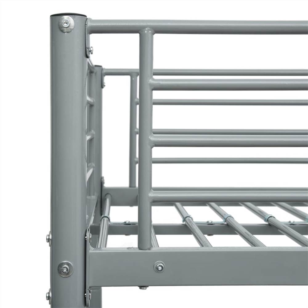 Bunk Bed Grey Metal 90x200 cm