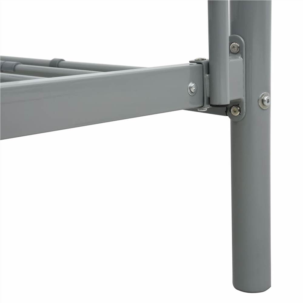 Bunk Bed Grey Metal 90x200 cm