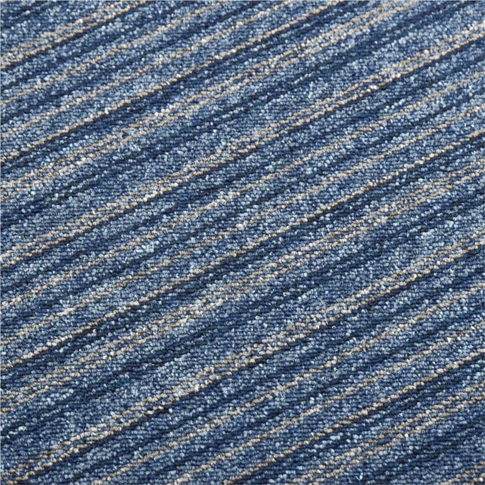 Carpet Floor Tiles 20 pcs 5 m² 50x50 cm Striped Blue