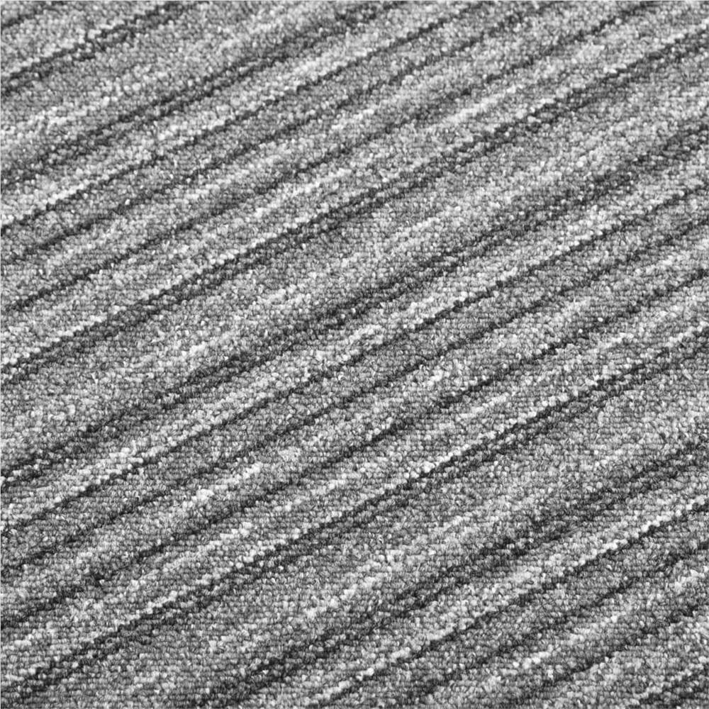 Carpet Floor Tiles 20 pcs 5 m² 50x50 cm Striped Grey