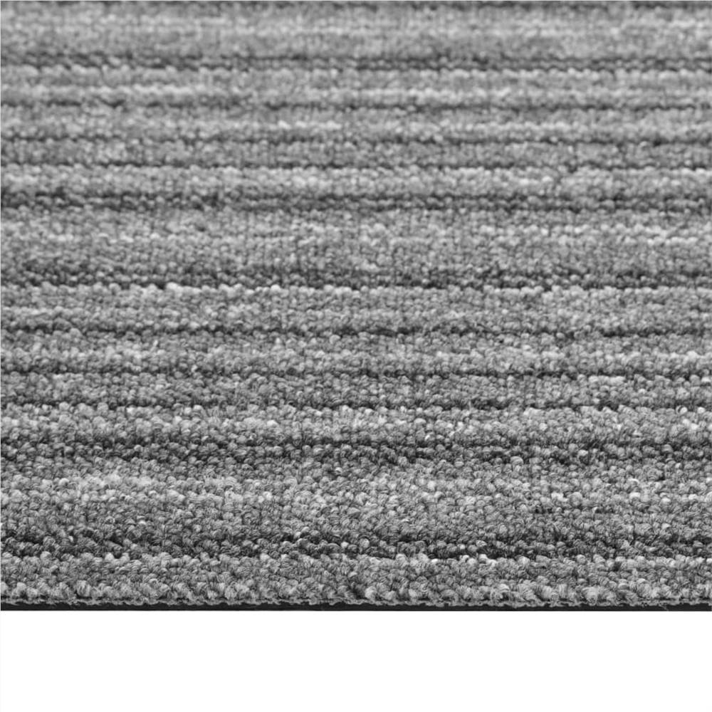 Carpet Floor Tiles 20 pcs 5 m² 50x50 cm Striped Grey