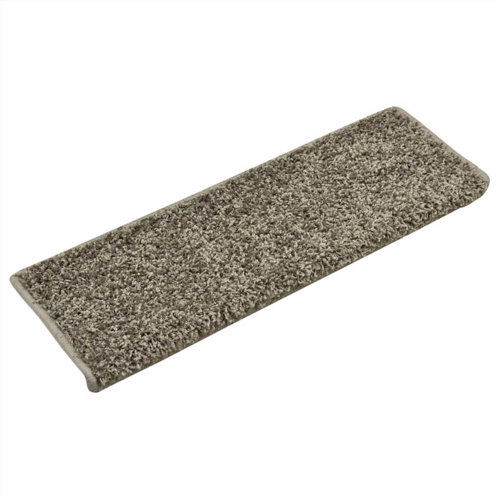 Carpet Stair Treads 15 pcs 65x25 cm Grey