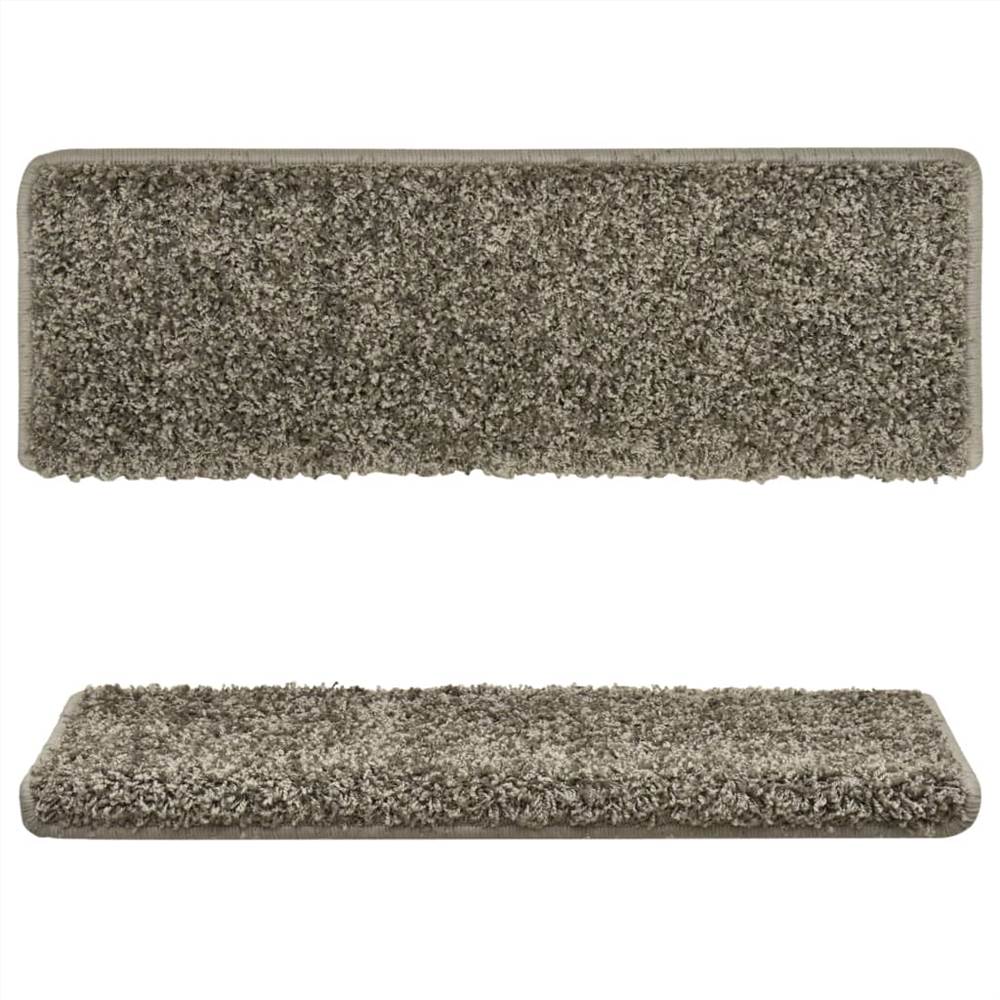 Carpet Stair Treads 15 pcs 65x25 cm Grey