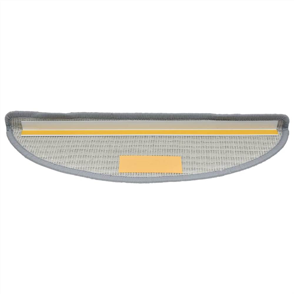 Carpet Stair Treads 15 pcs Grey 56x20 cm